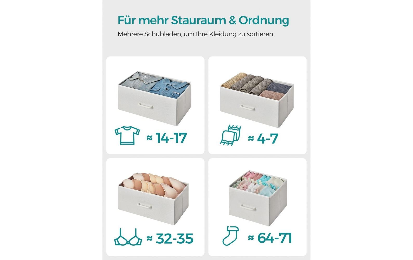 Kommode mit 7 Schubladen 98 x 85 cm, Weiss<br>Aufbewahrungsschrank