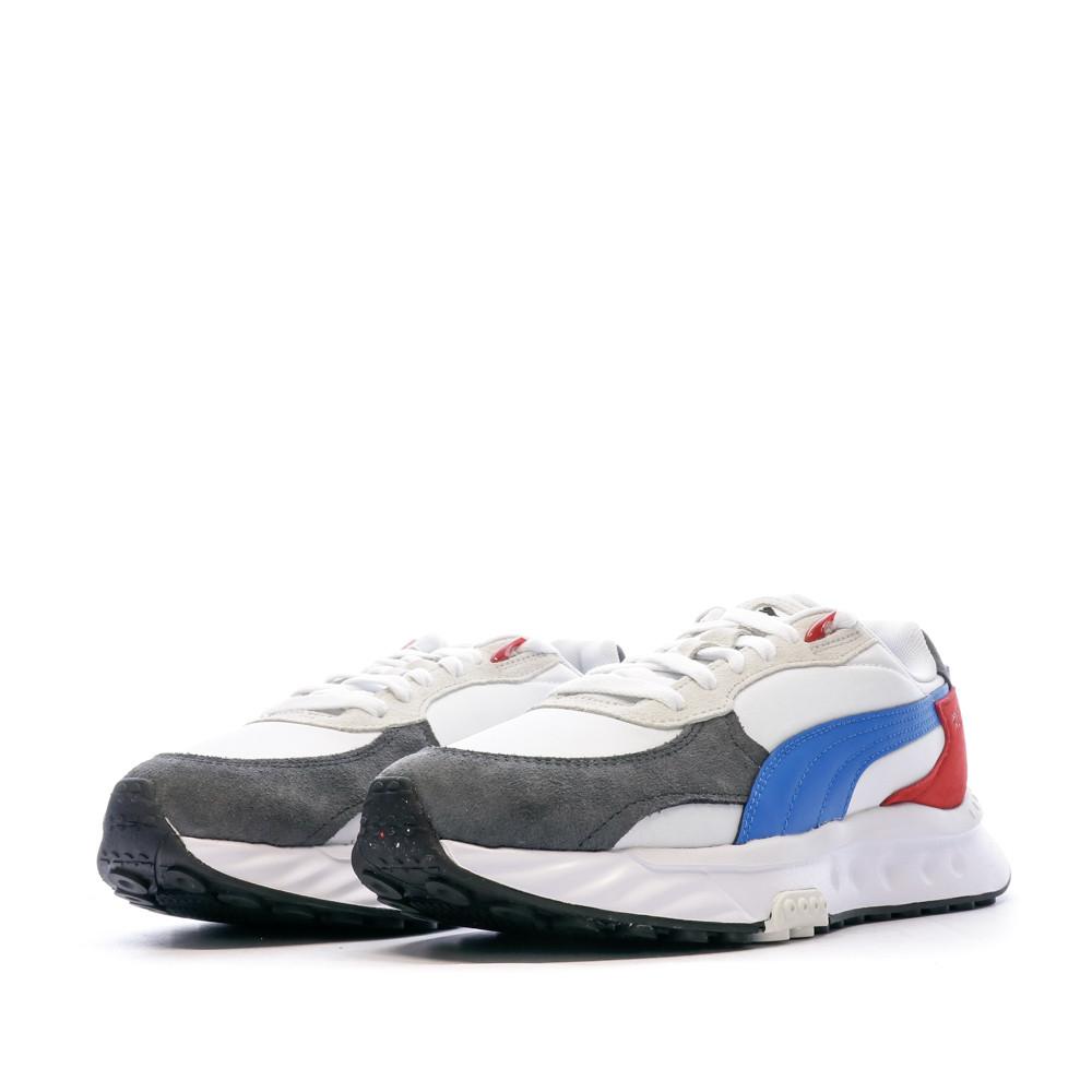 Puma Basket Blanche/Rouge Garçon Puma Wild Rider