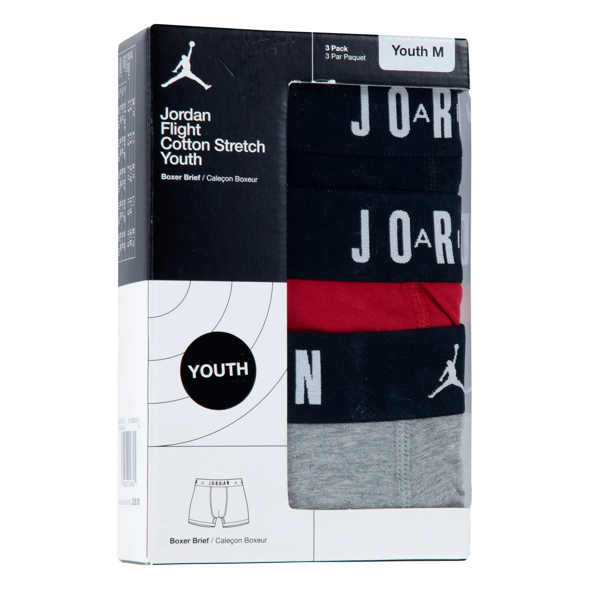 Jordan Boxers Flight Coton Paquet de 3 8-20 ans