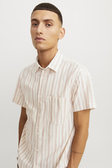 Jack & Jones beige heren overhemd