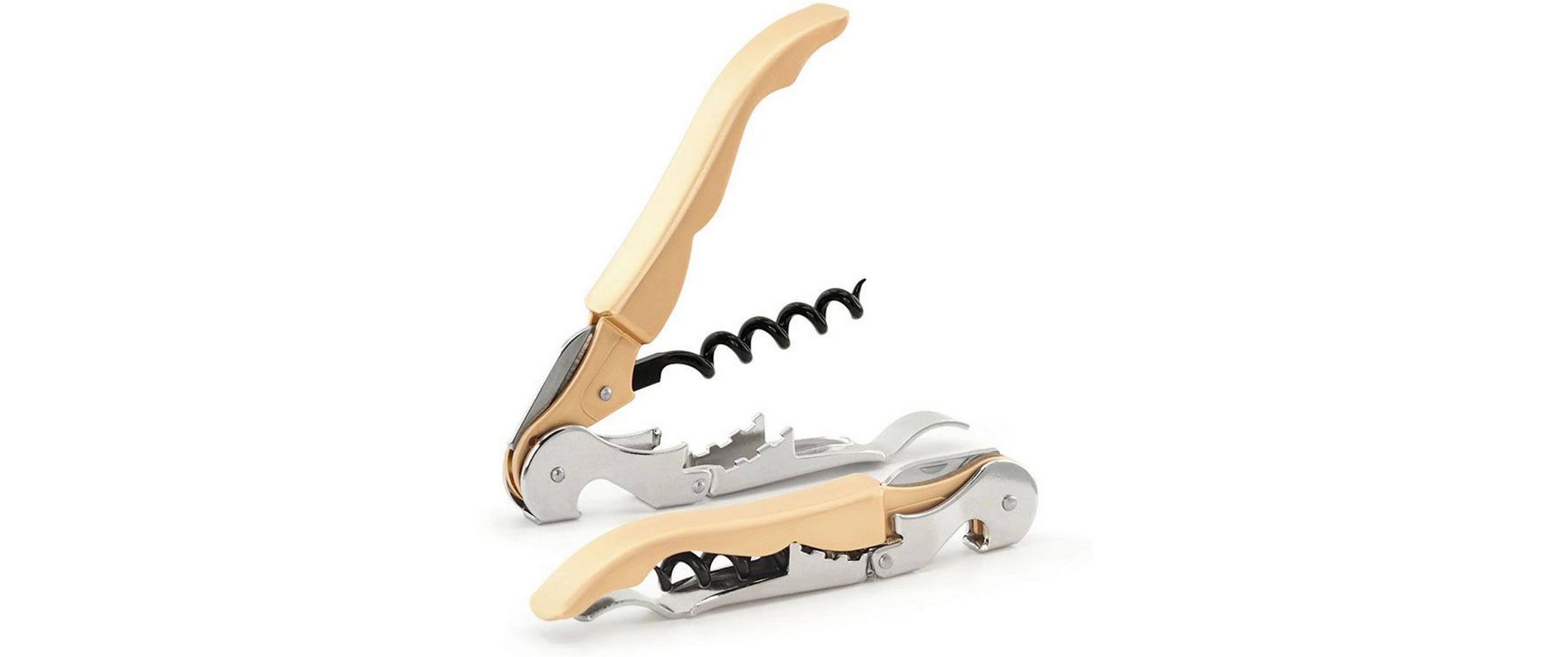 Korkenzieher Pulltap's 2F Beige/SilberDoppelhebel Korkenzieher