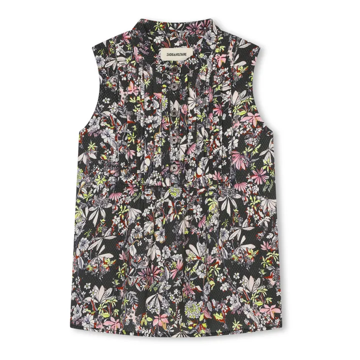 Zadig & Voltaire Blouse Sahara Fleurie | Kaki foncé