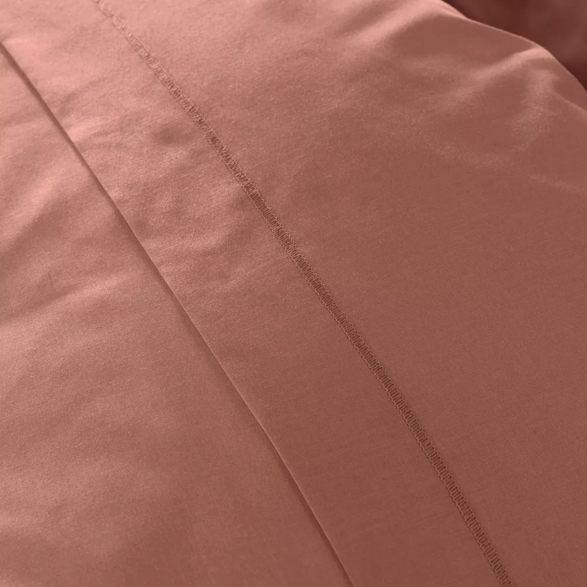Taie d'oreiller carrée percale de coton (80 x 80 cm) Cali Bois de rose