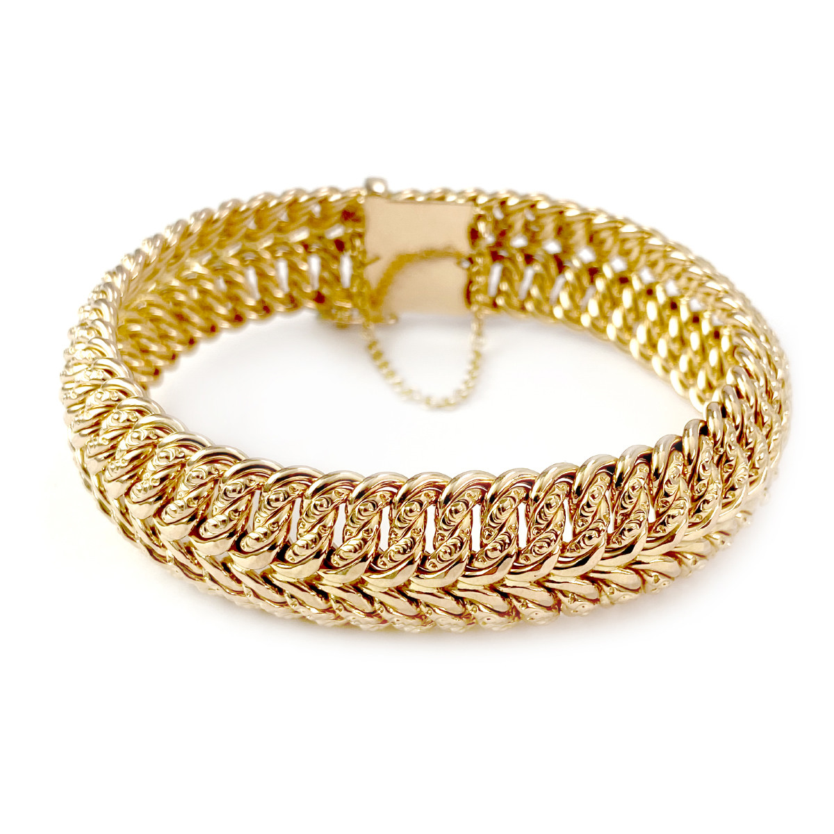 Bracelet d'occasion or 750 jaune maille américaine