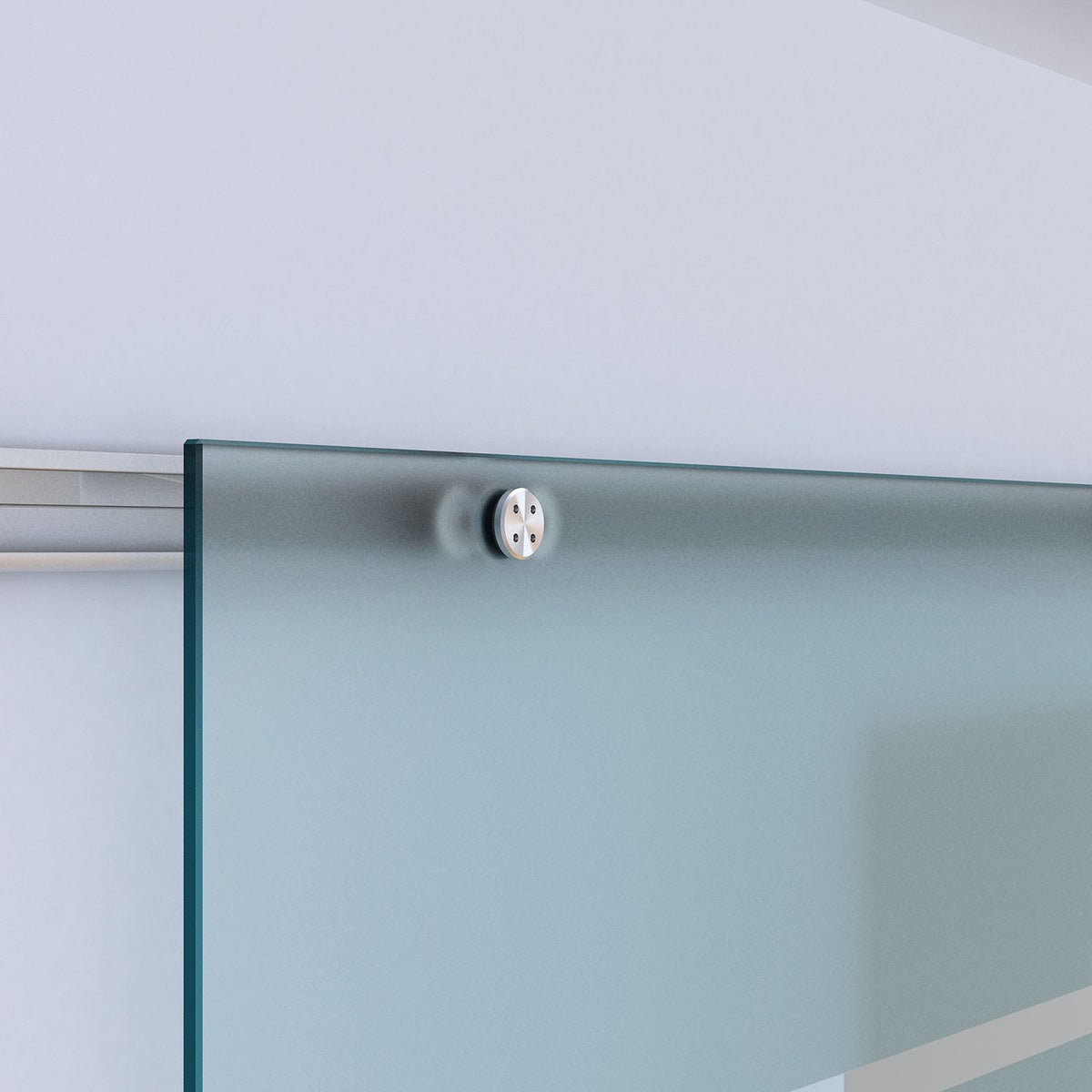 HOMCOM Glazen schuifdeur, schuifdeur, glazen deur, binnendeur, gedeeltelijk gematteerd, 900 x 2050 mm