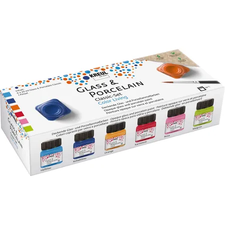 KREUL Glass & Porcelain Classic Set Color Living 6 x 20 ml