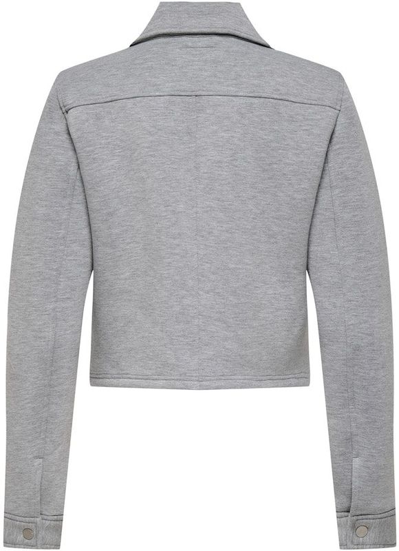 Only - ONLJUDITH - Korte Jas - Grey Melange - Scuba Stof