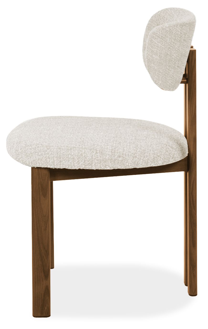 Eetkamerstoel Beige Walnut Lynja B51 x D53 x H80.5 cm