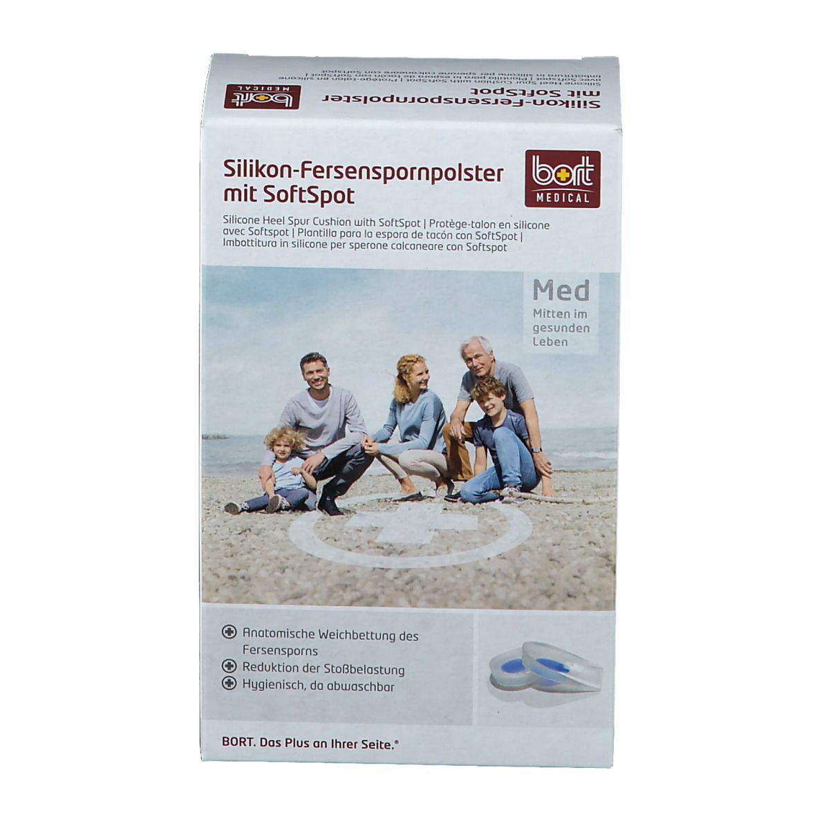 BORT Silikon-Fersenspornpolster mit SoftSpot Gr. M