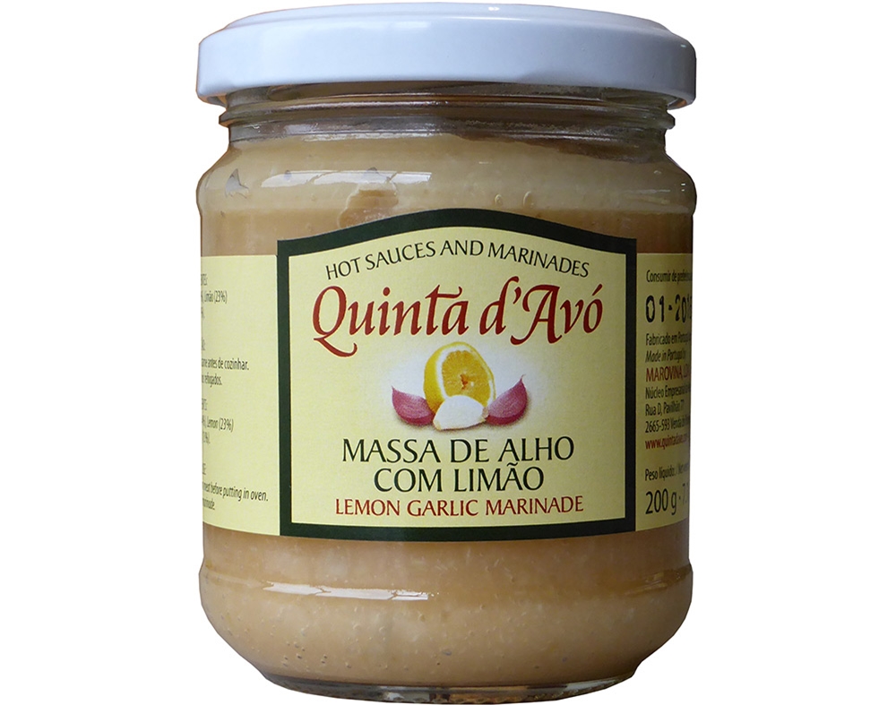 MASSA QUINTA D'AVÓ DE ALHO COM LIMÃO 200G