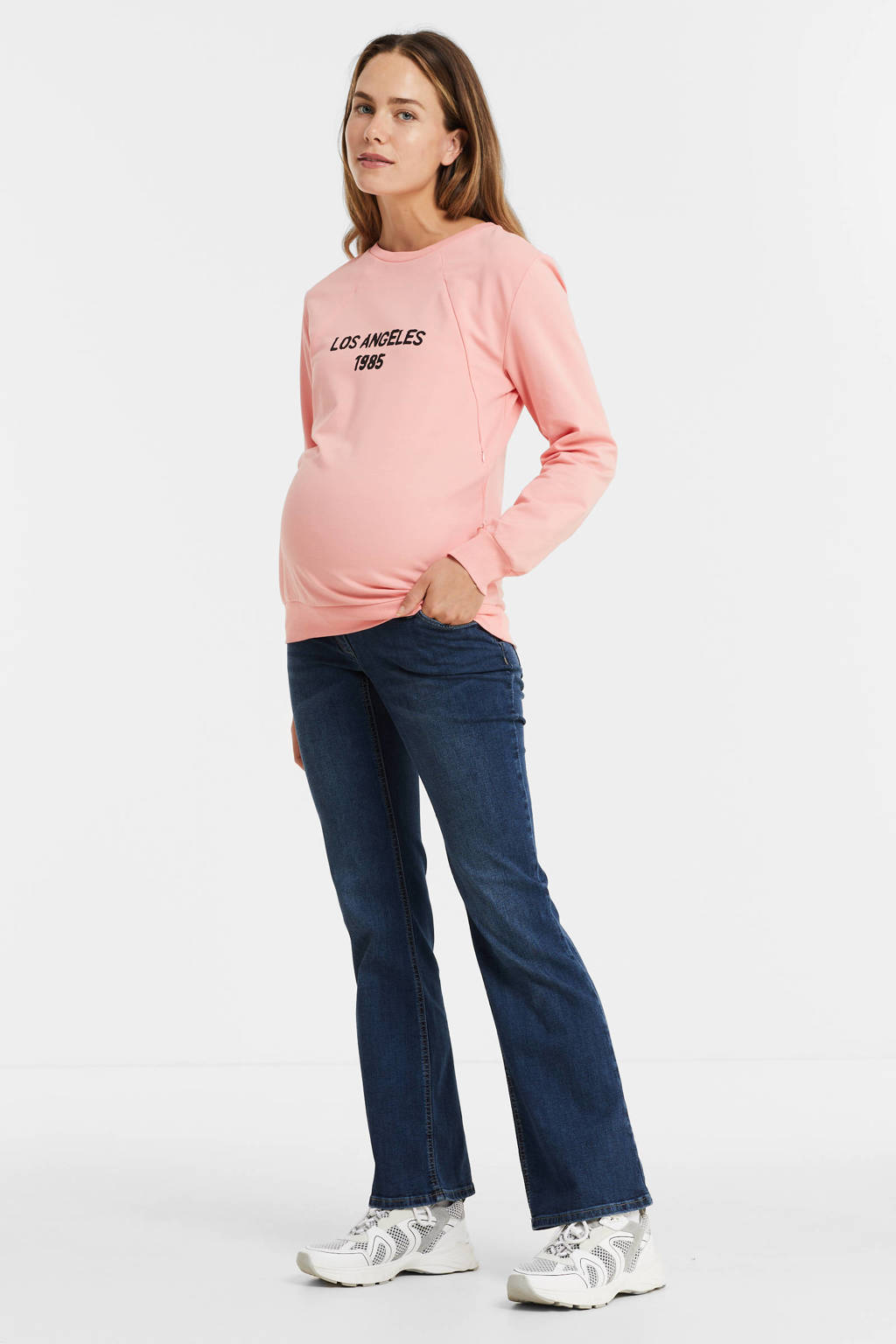 LOVE2WAIT flared zwangerschapsjeans Judy blauw