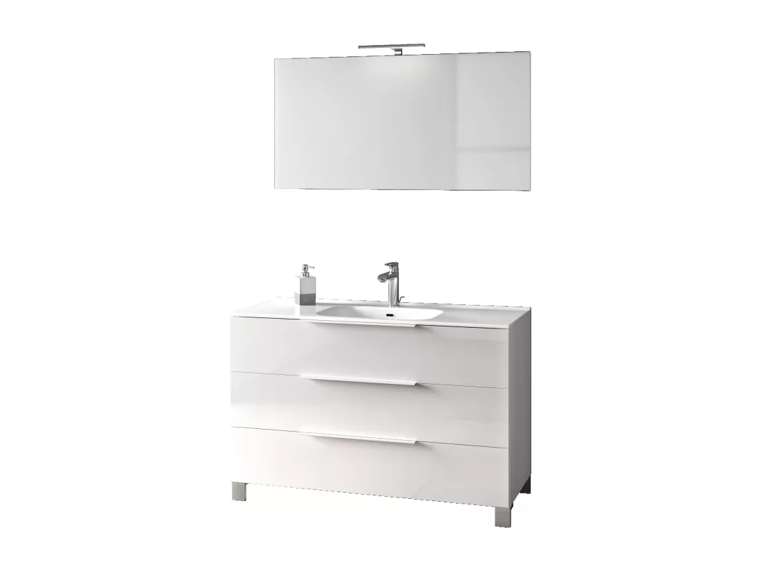 Ensemble salle de bain 4 pièces LARISSA blanc