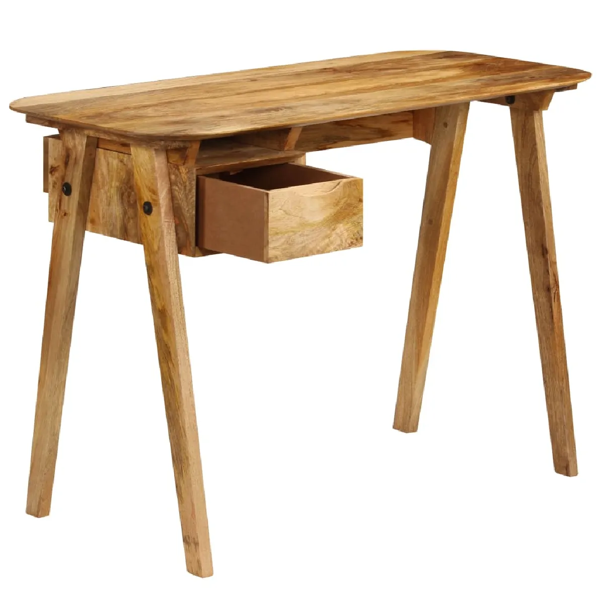 vidaXL Bureau en manguier massif - 110x50 cm