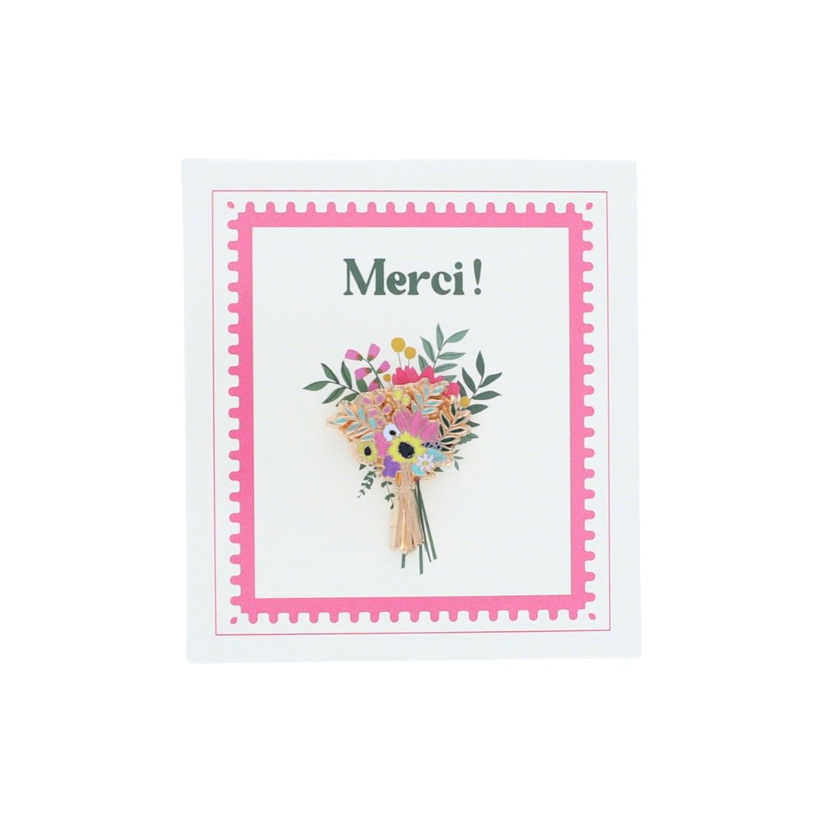 Pin's bouquet de fleurs Merci  Roodoudou