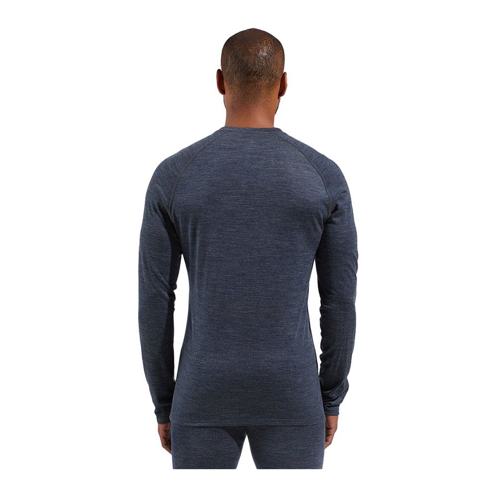 Odlo NATURAL PERFORMANCE PW 150 - Sous-couche Homme silver cloud/india ink melange