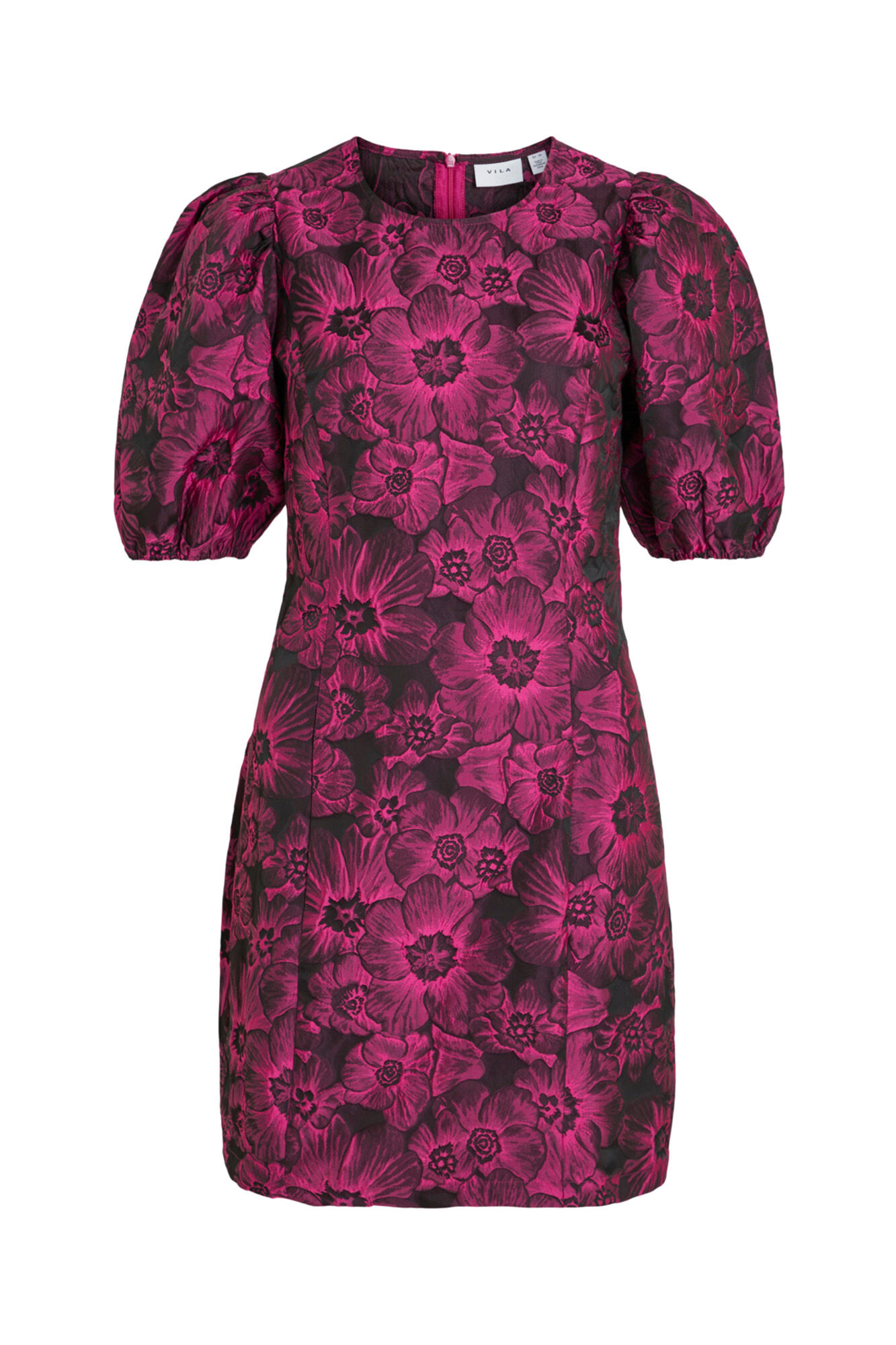 Mini vestido jacquard - Rosa