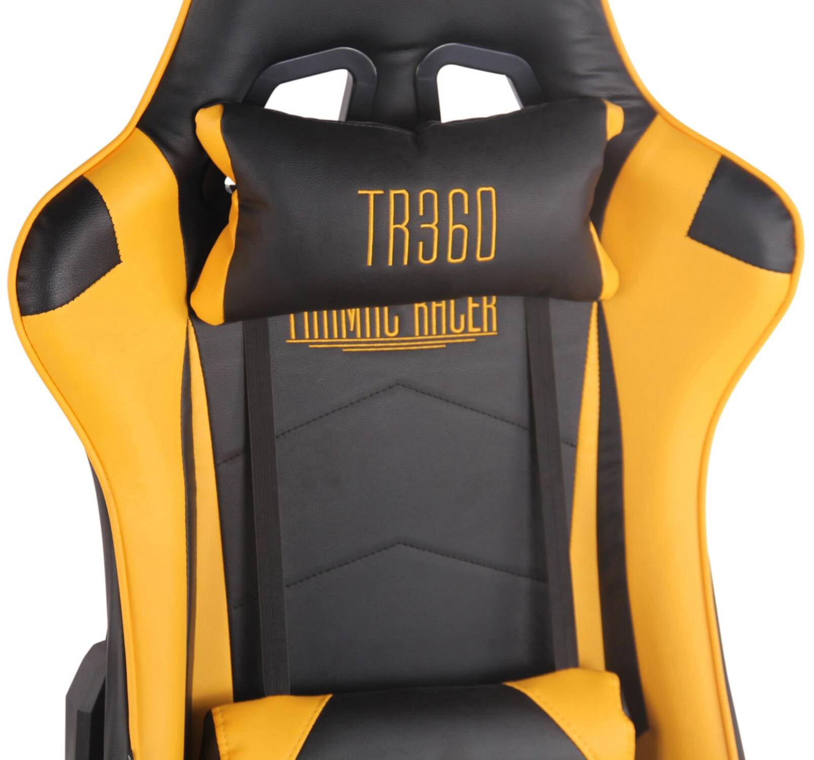 TPFLiving Racing Bürostuhl Turbine mit Fußablage Schwarz/Blau