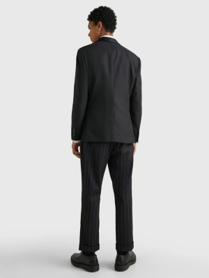 Blazer de gabardine com abotoamento simples