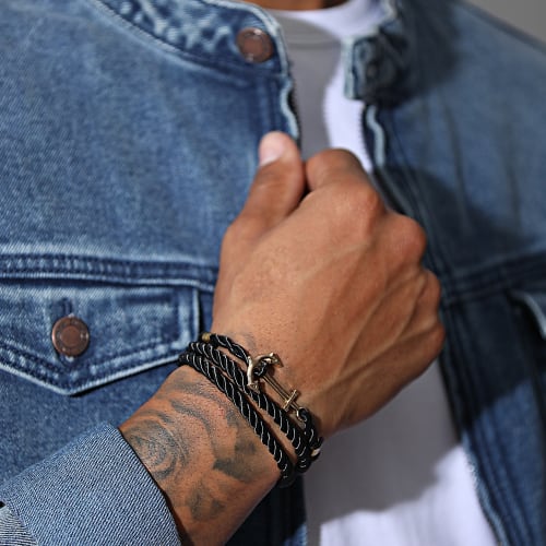 Bracelet AE127 Noir Doré