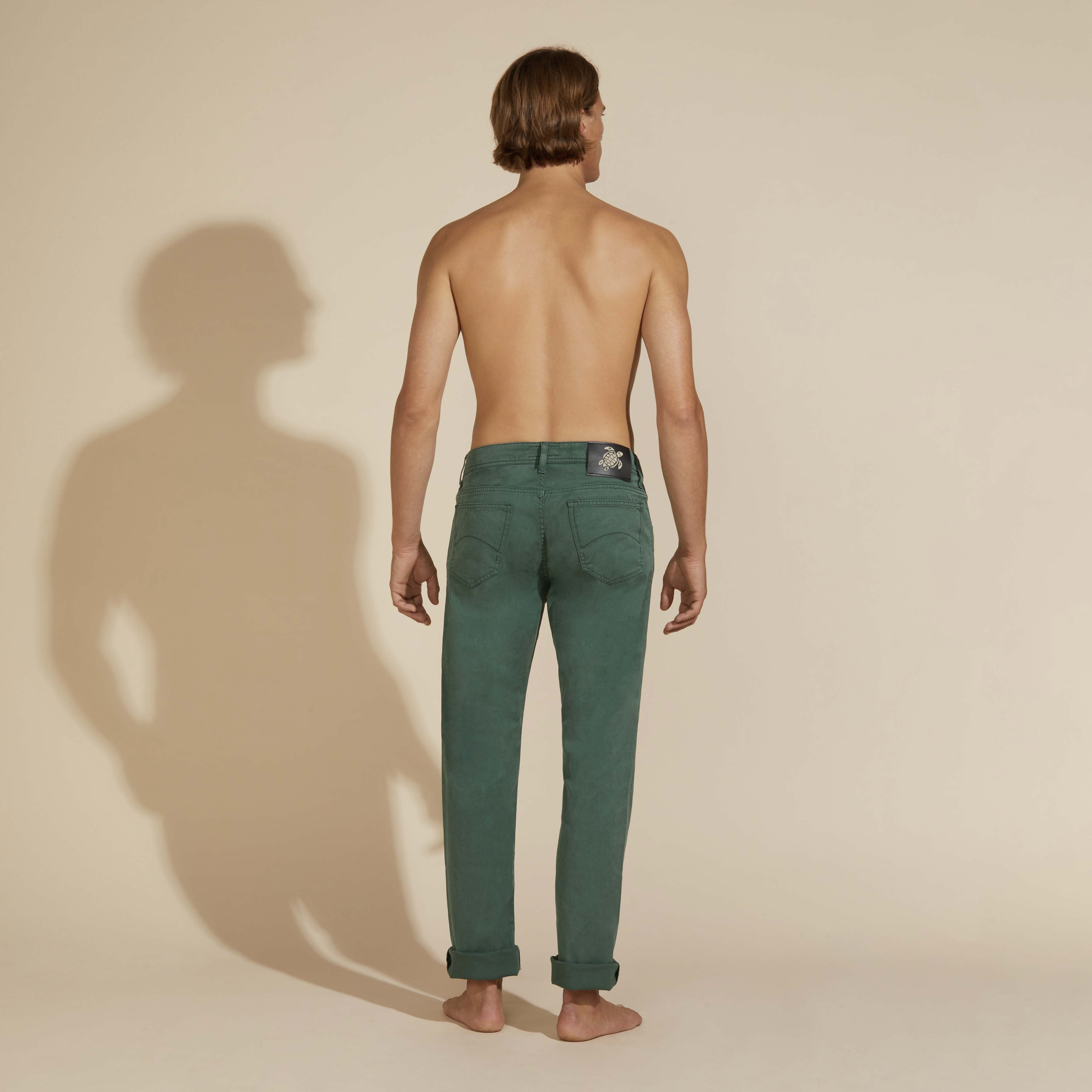 Pantalon en Gabardine de Coton Tencel 5 Poches Homme