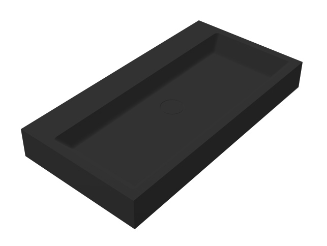 Best Design Nero Opera solid surface wastafel 80x42x10cm