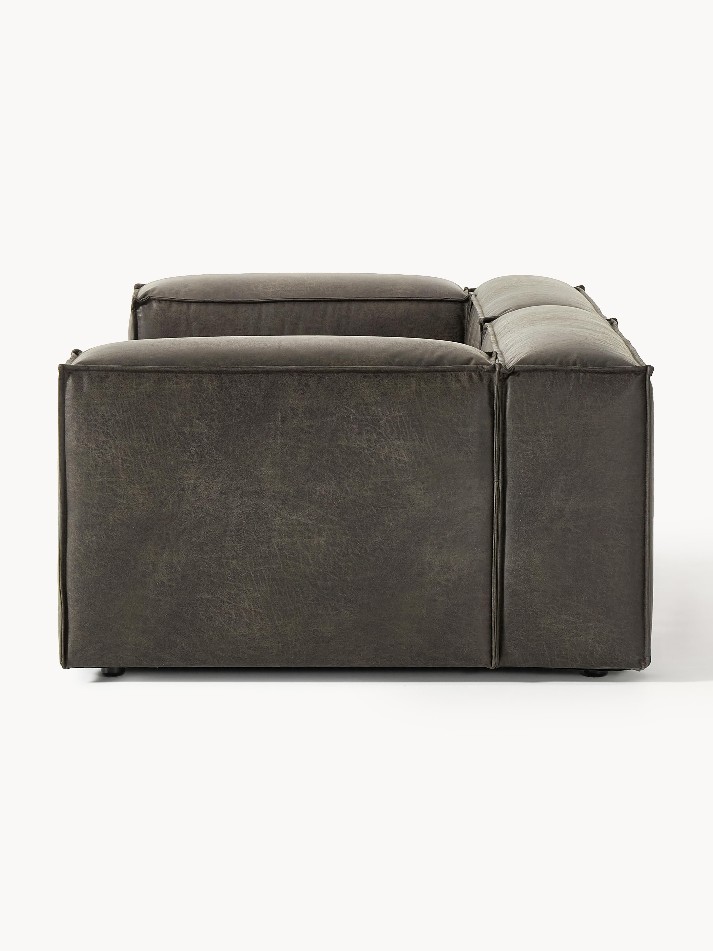 Modulaire bank Lennon (3-zits) van gerecycled leer