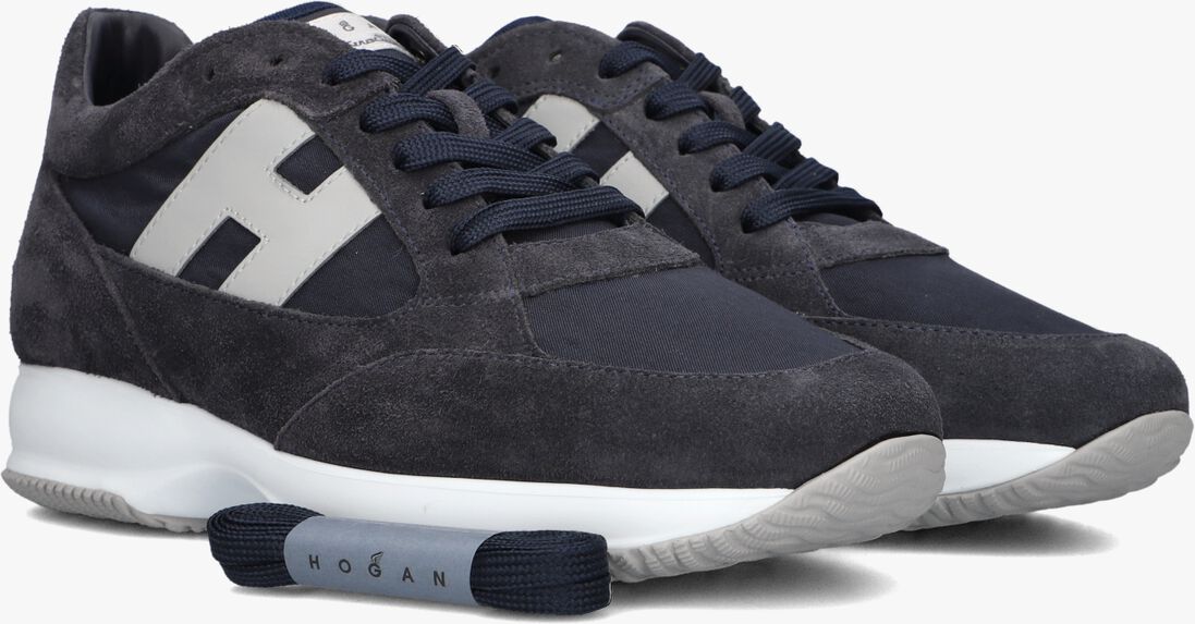 blauwe hogan lage sneakers interactive allacciato