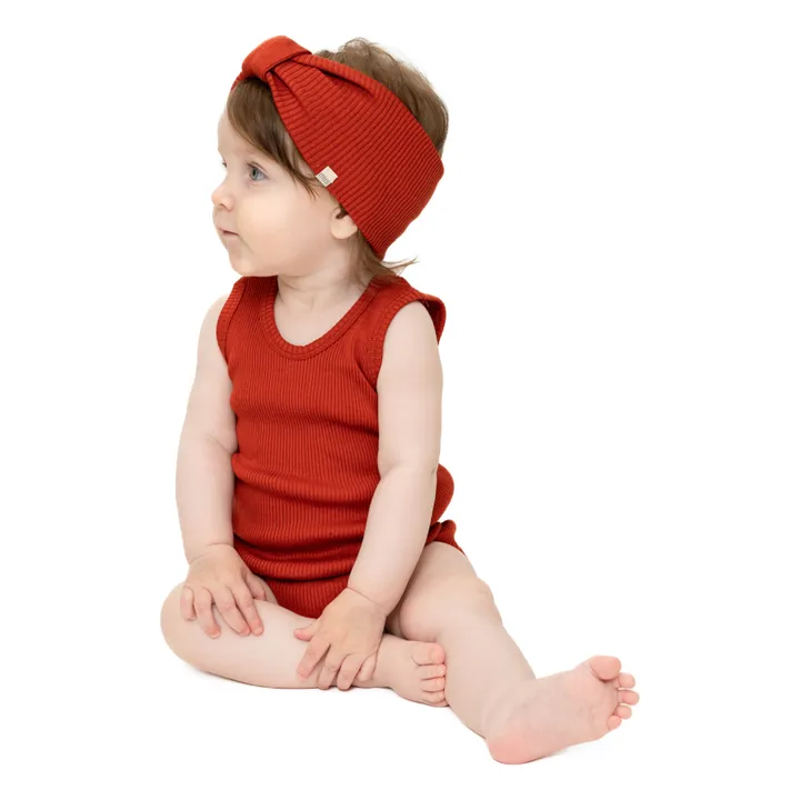 Minimalisma Headband en Soie Bi | Rouge