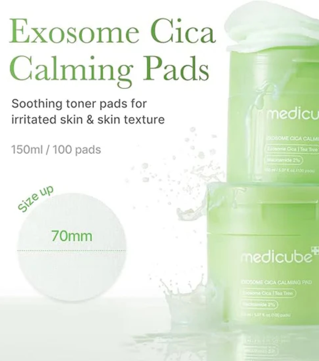 Medicube - *Cica* - Almofadas Calmantes com Niacinamida e Ácido Hialurônico - 100pcs
