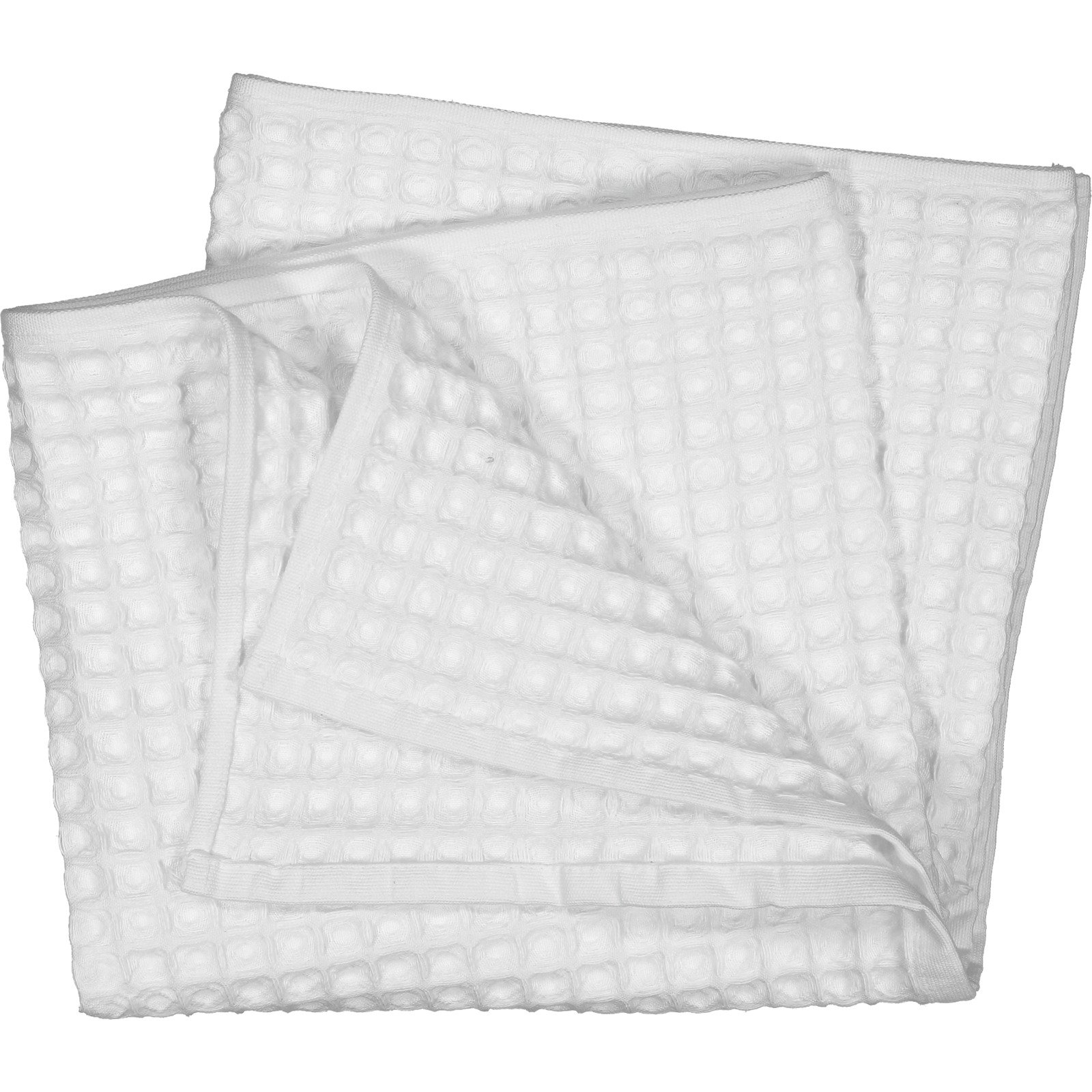 Waffel Frotteewäsche 100x150 Frottée Badetuch, weiss