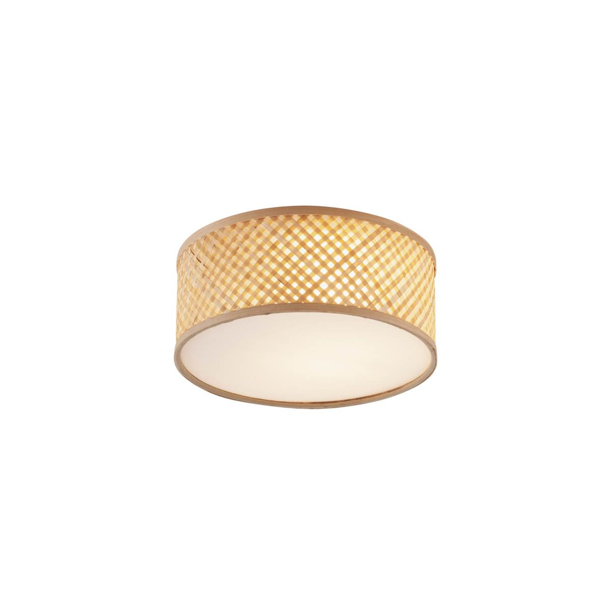 Oosterse plafondlamp bamboe naturel 30cm - Tremmo