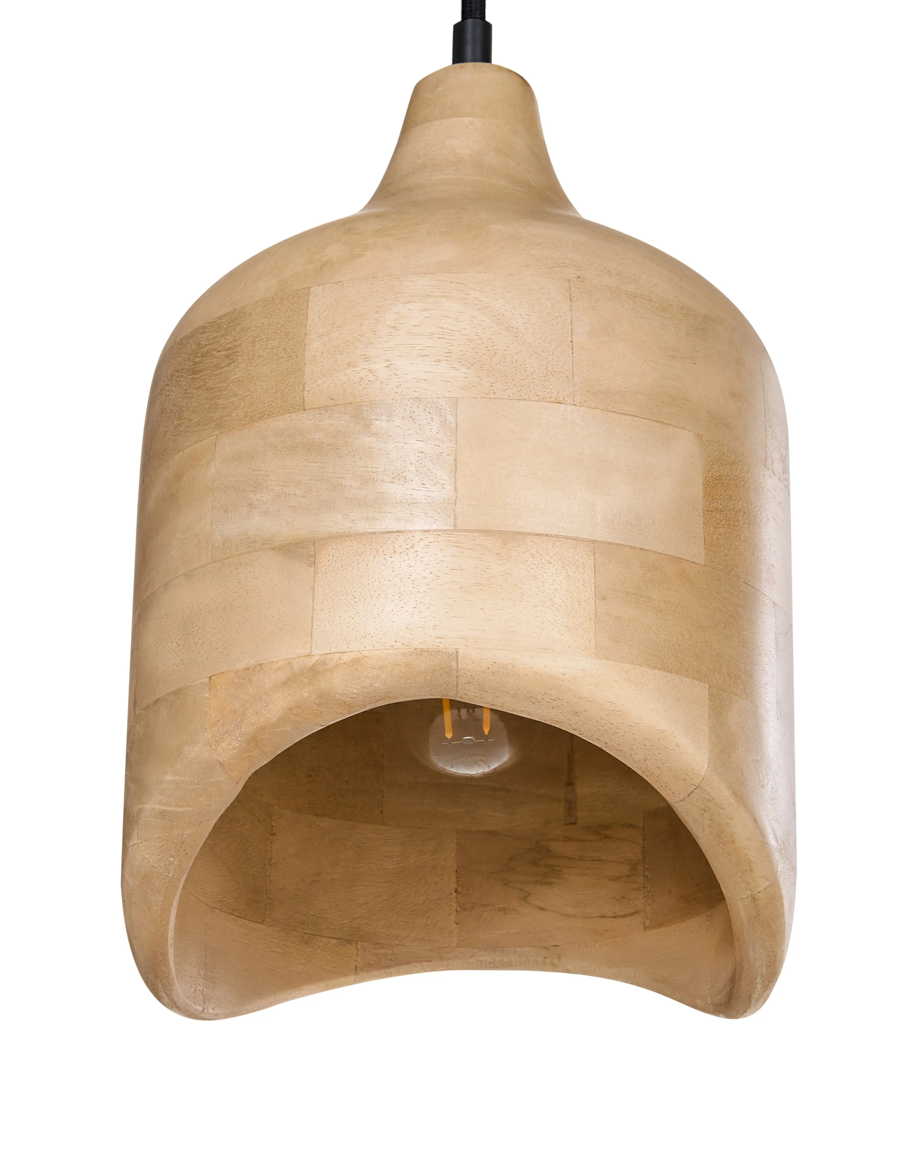 Hanglamp PANDU Mangohout Lichtbruin