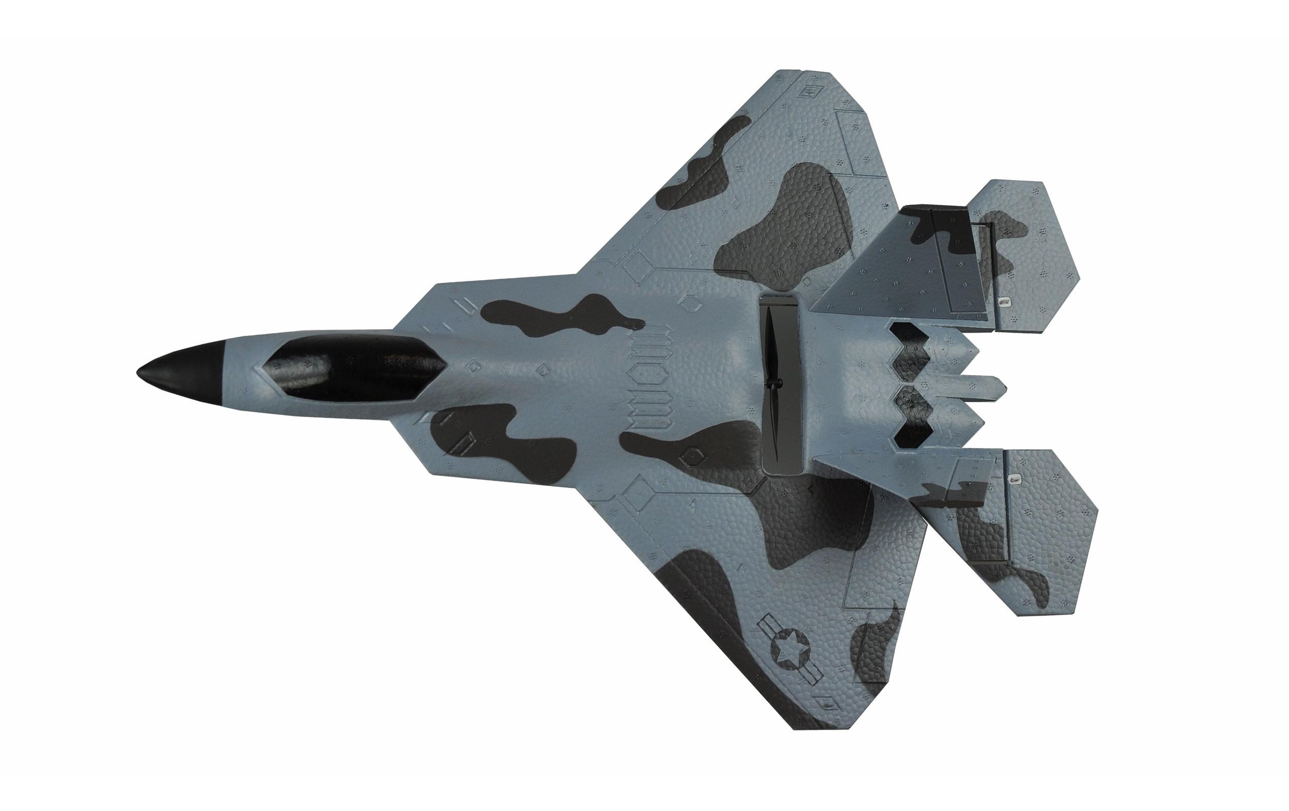 Jet F22 mit Gyro, Brushless RTFKleiner F-22 Jet mit Brushlessmotor und Gyro
