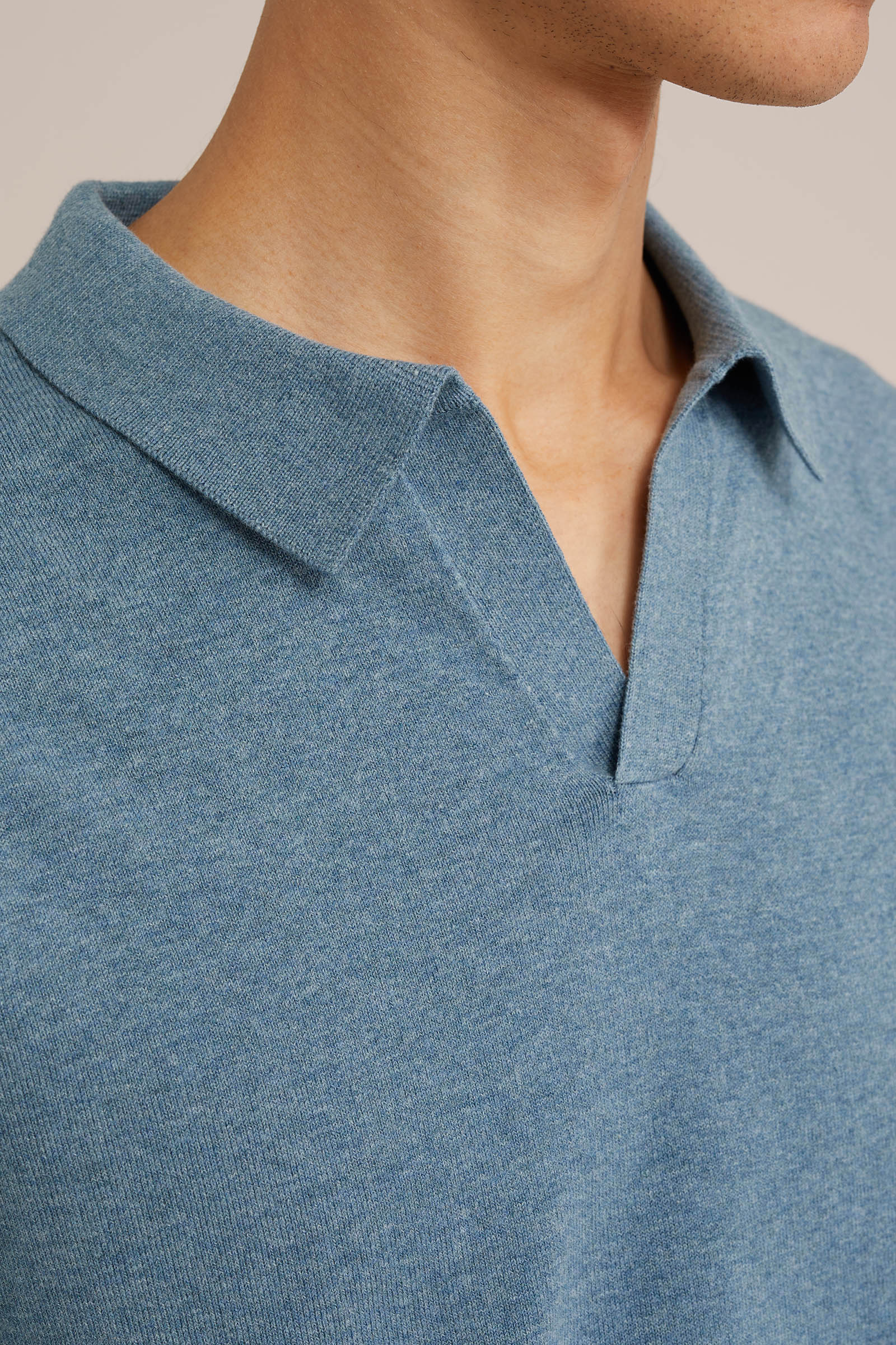 trui met polokraag WE Fashion Lichtblauw