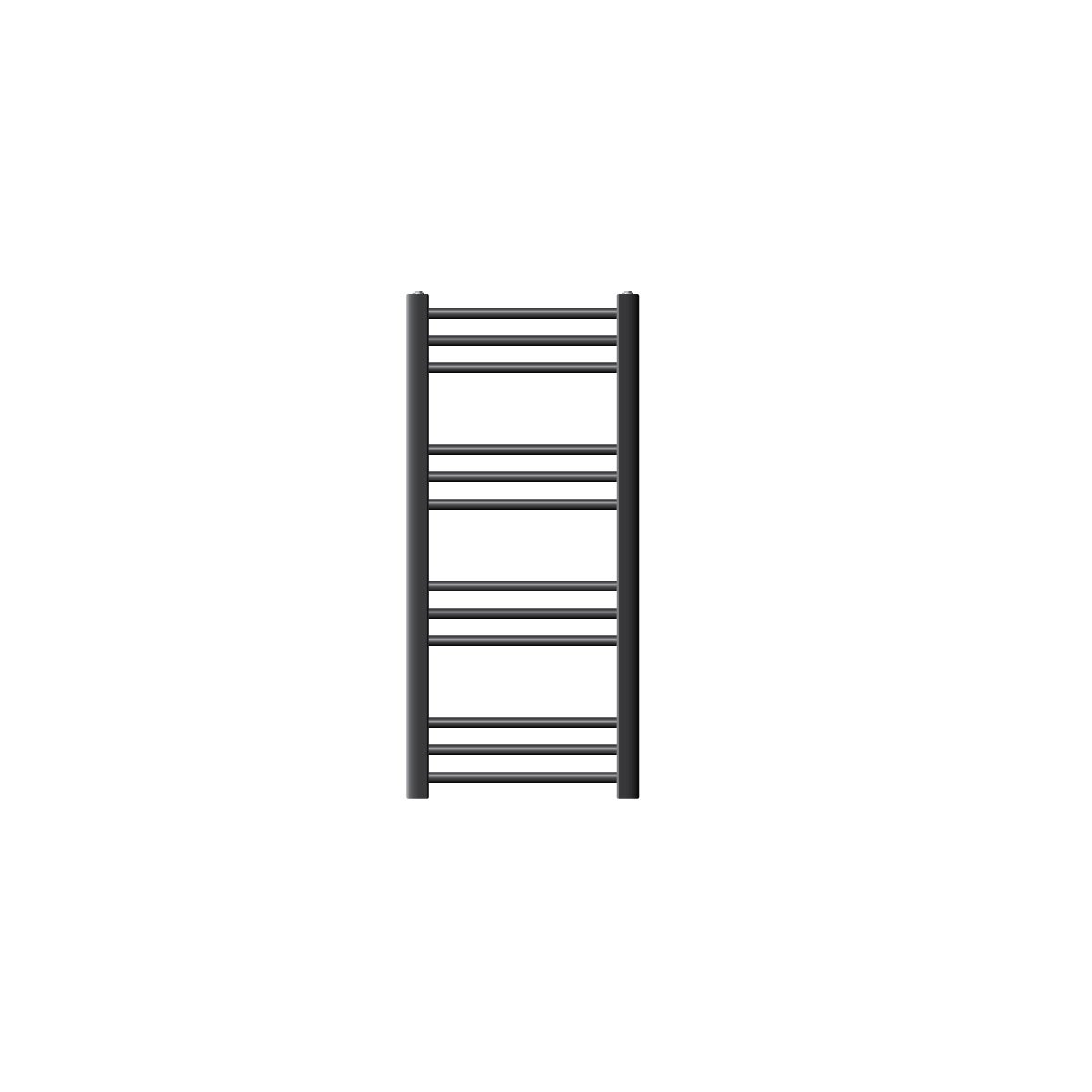 LuxeBath Sahara badkamerradiator, 400x800 mm, antraciet, gebogen met zijaansluiting, designradiator, handdoekwarmer, handdoekdroger, handdoekradiator, badkamerverwarming