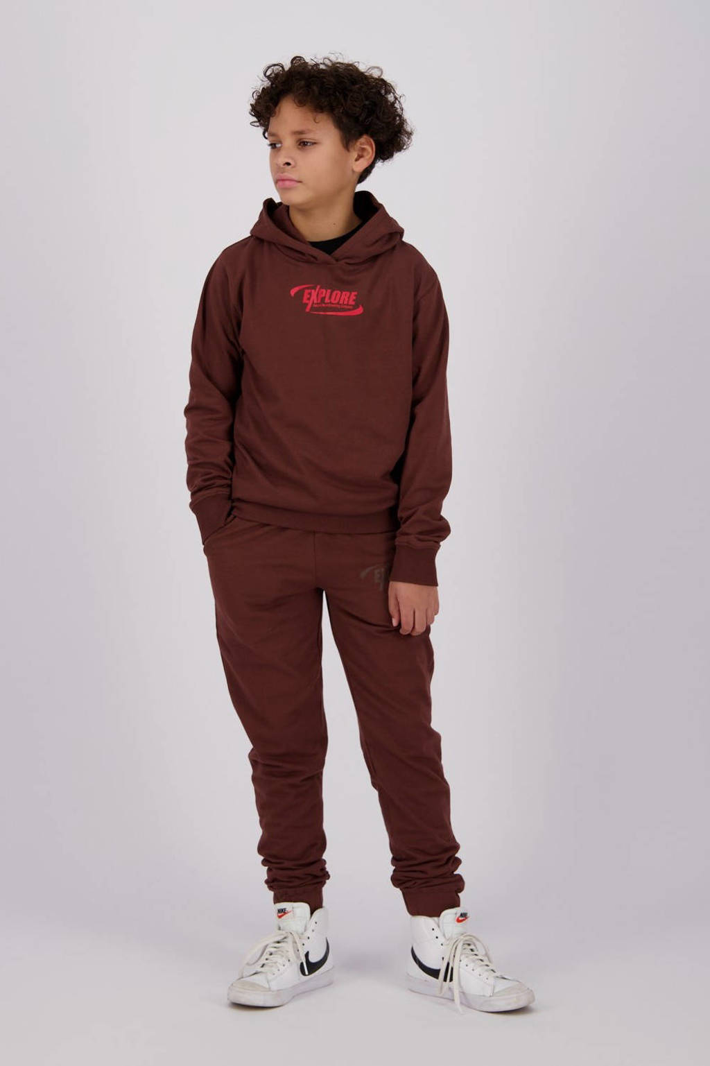 Raizzed sweater Maribo met printopdruk warmbruin