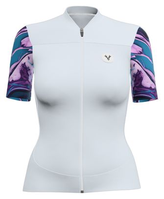 Maillot Manches Courtes Femme LeBram Ventoux Pétrole Bleu Ciel