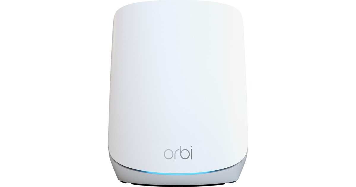 NetgearOrbi RBK763s Tri-band Mesh WiFi 6 Systeem mesh router  (Wit, 1x Orbi-router (RBR760) + 2x Orbi-satelliet (RBS760), Dekking tot 525 m²)