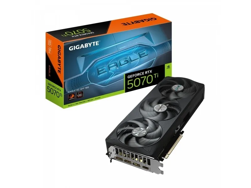 Gigabyte GeForce RTX 5070 Ti EAGLE OC SFF 16G - Grafikkort - GeForce RTX 5070 Ti - 16 GB GDDR7 - PCI Express 5.0 - 3 x DisplayPort, HDMI