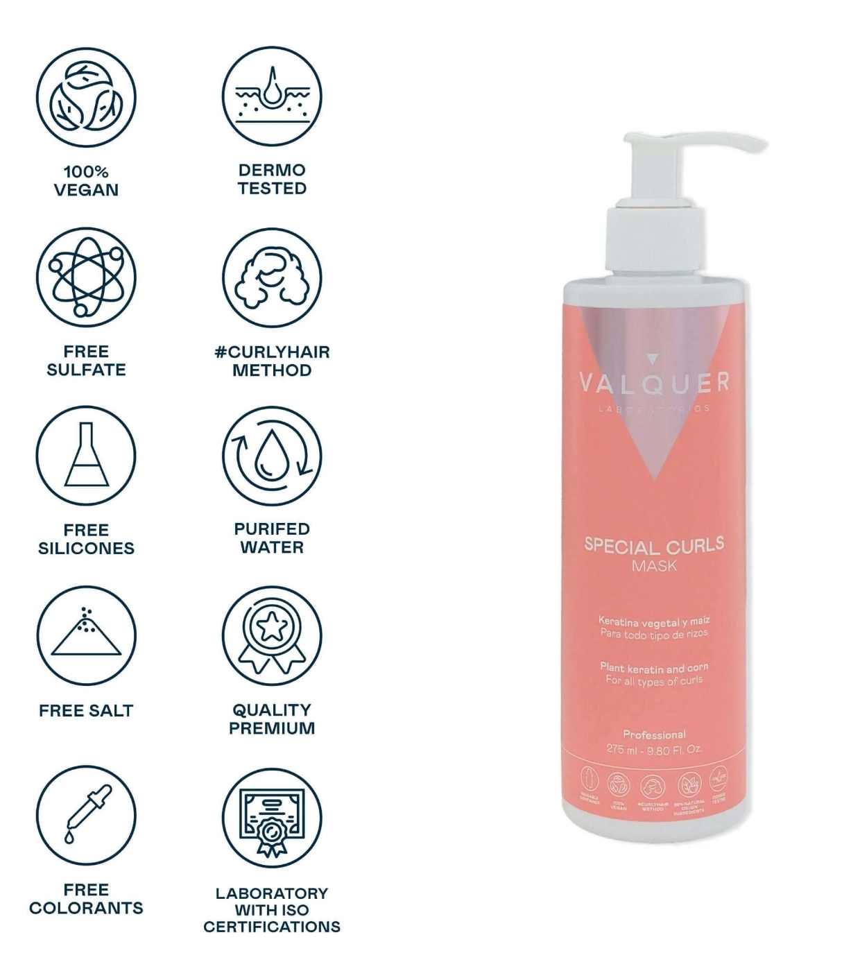 Valquer - Máscara capilar para cabelos cacheados Special Curls - 275ml