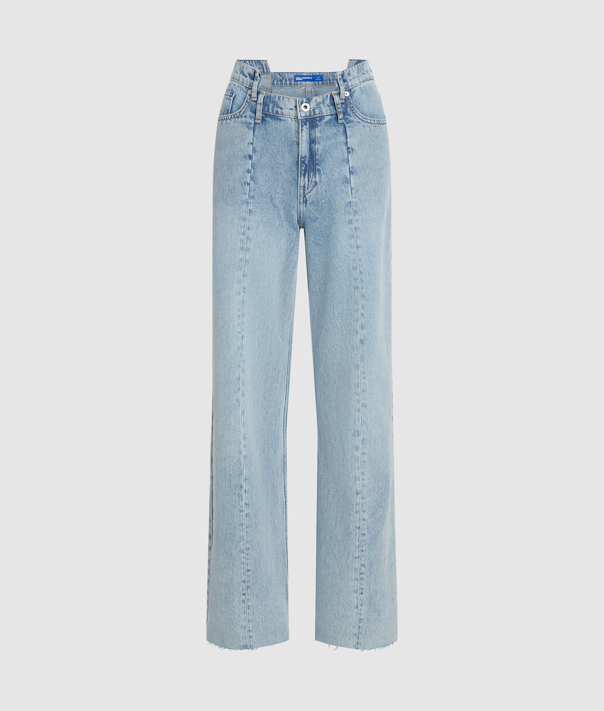 Relaxed jeans met halfhoge taille en naad