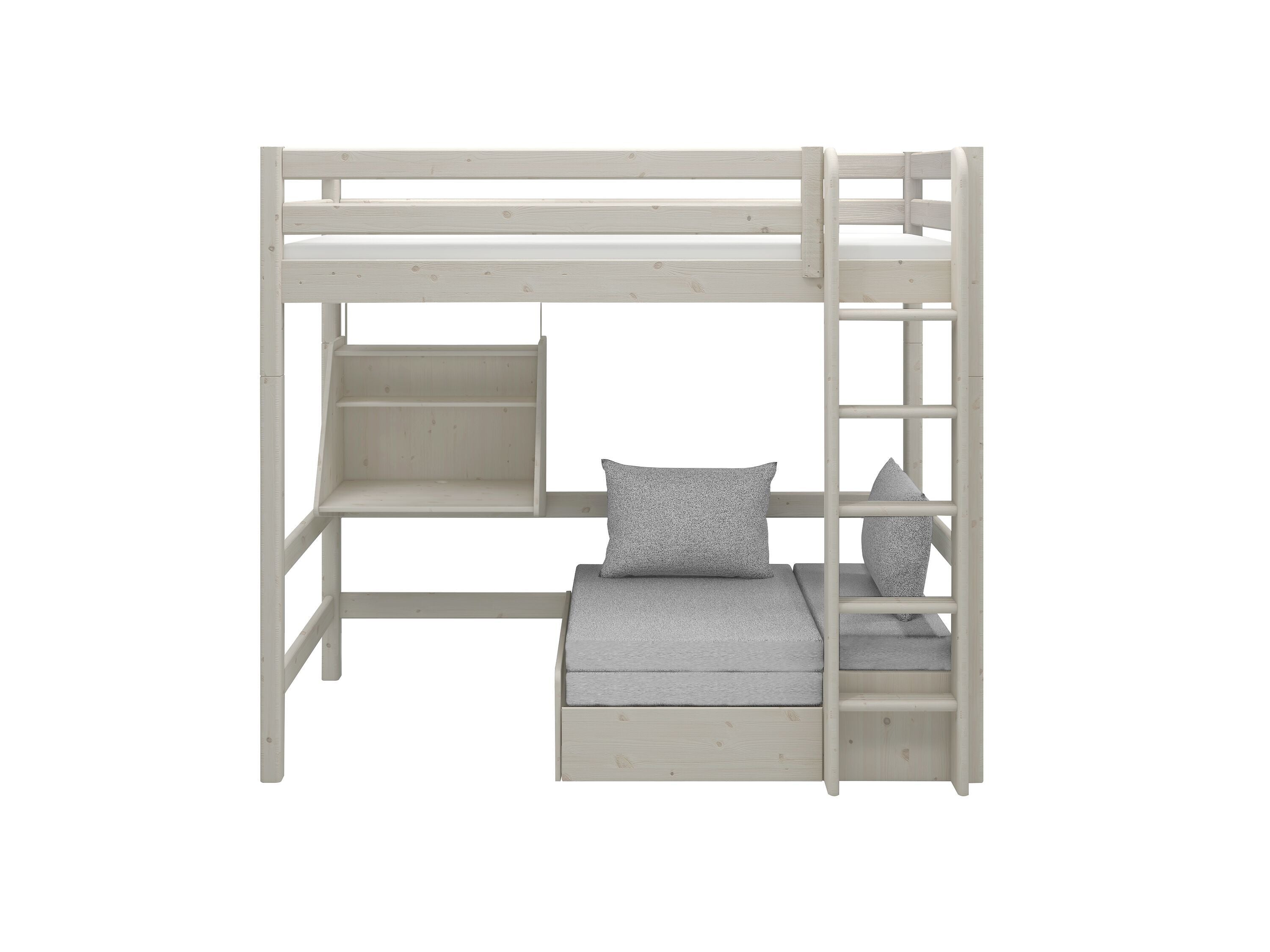 Flexa CLASSIC Hochbett - Weiss / B: 110.0 cm x T: 210.0 cm x H: 184.0 cm