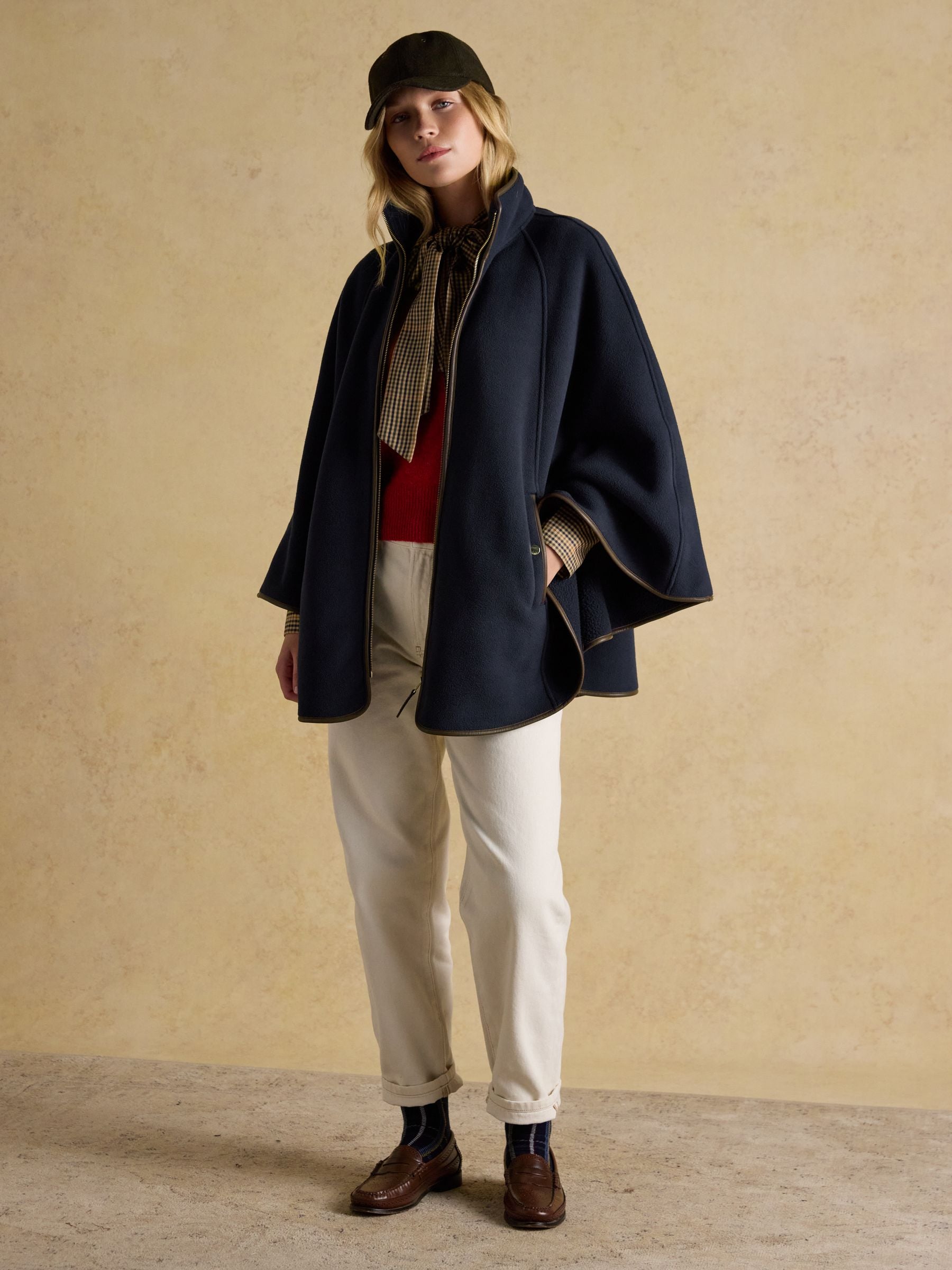 Joules Heritage Fleece Longline Cape