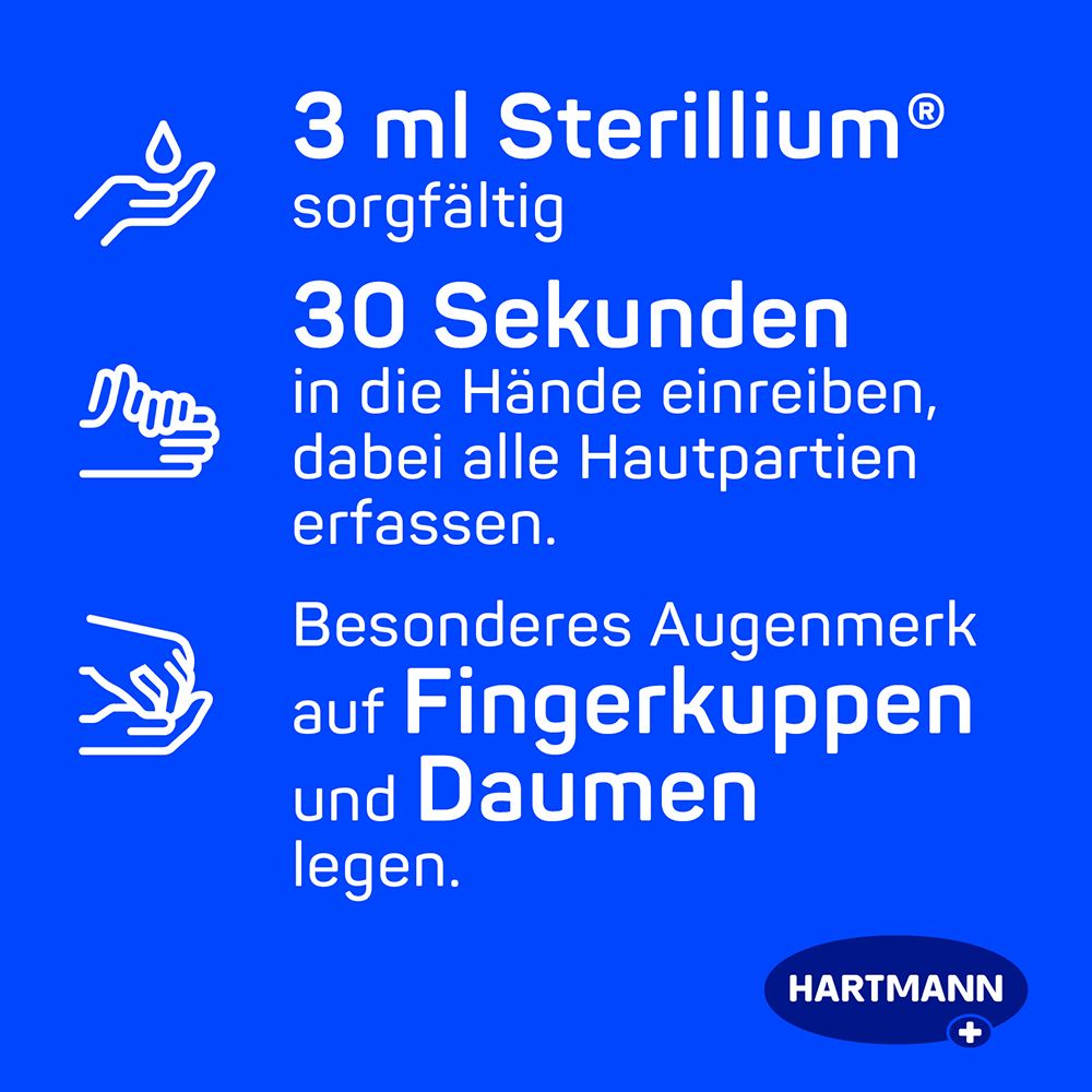 Sterillium 1000ml als Ganzjahresprodukt für die hygienische und chirurgische Händedesinfektion. Zur Vorbeugung von Infektionen
