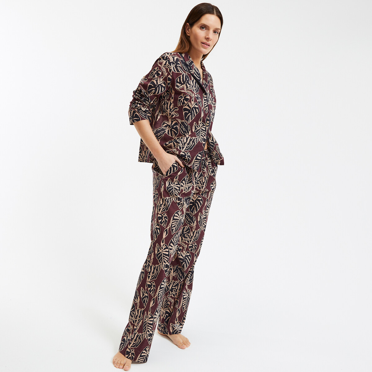 COLEÇÕES LA REDOUTE<br>Pijama com colete de voile