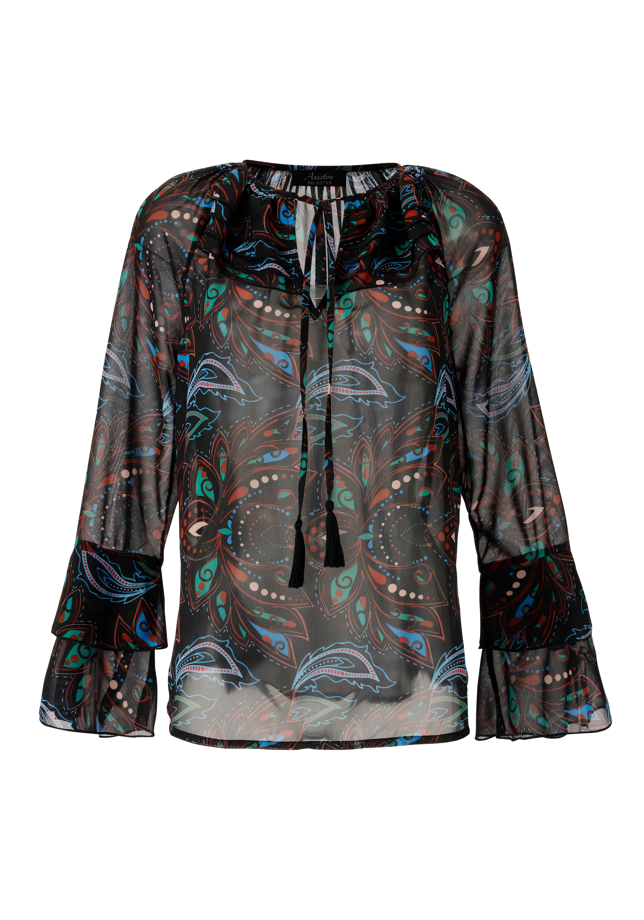 Aniston SELECTED Chiffonbluse , aus leicht transparente Chiffon - NEUE KOLLEKTION