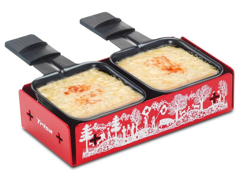 Trisa Teelicht-Raclette Explore the Alps Rot Kerzenraclette mit Tasche