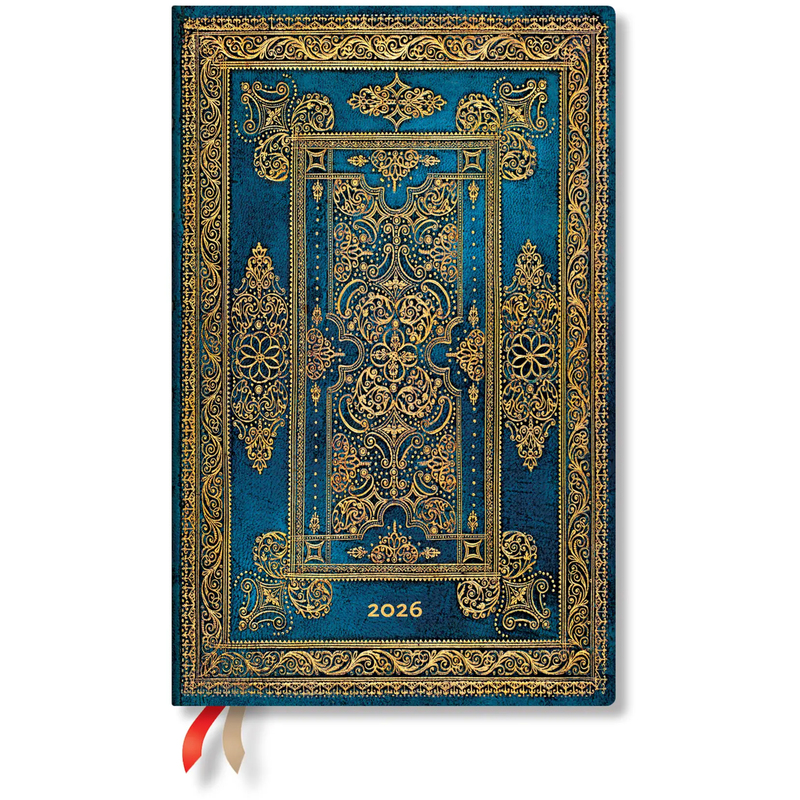 Paperblanks Agenda 2026 Maxi, Blue Luxe, Hardcover, 1 Woche / 2 Seiten