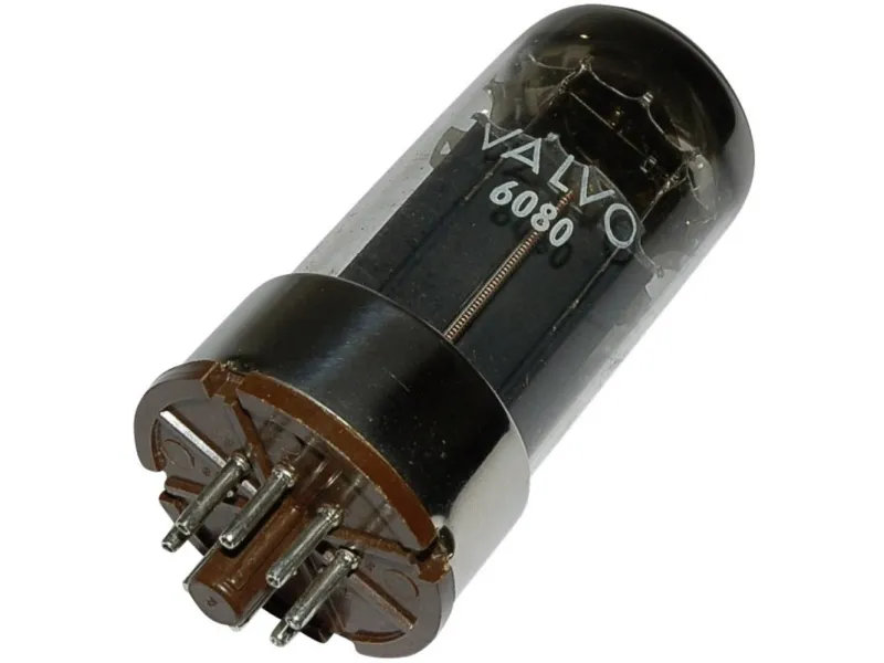 VALVO 6080 = 6 A S 7 W Elektronrør Dobbelttriode 100 V 100 mA Poltal: 8 Sokkeltype: Oktal Indhold 1 stk