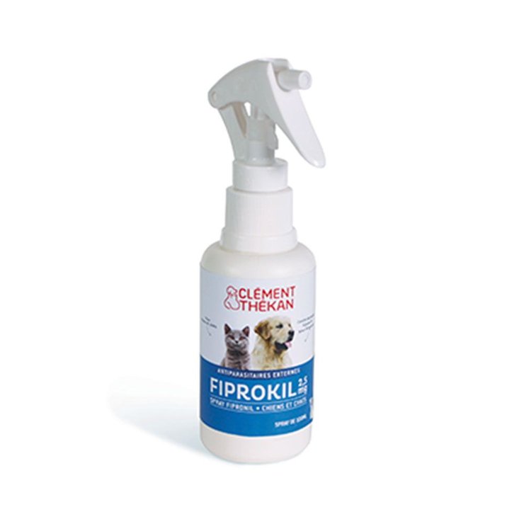 Spray Anti-Puces Anti-Tiques Chien Chat 100ml Clement-Thekan